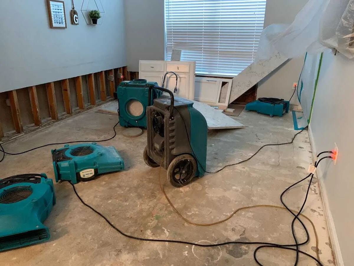 Dehumidifier in flood-cut room for Water Extraction & Removal in North Laurel